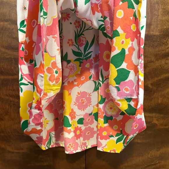 Mister Zimi Sleeveless "Sophie" Midi Dress Womens 12 White Floral Print Easter - Picture 13 of 16